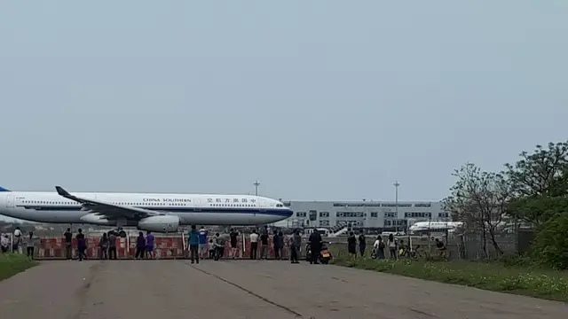 【桃園機場戰備聯絡道】桃園大園看飛機超夯景點/可以近觀機場飛機起降/免費看飛機的好地方/季節限定苦楝花盛開