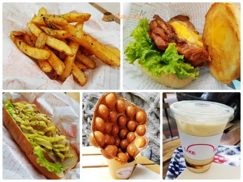 【新竹小食】巨城附近外帶輕食點心《Like.8 來點吧》平價漢堡x雞蛋仔x潛艇堡