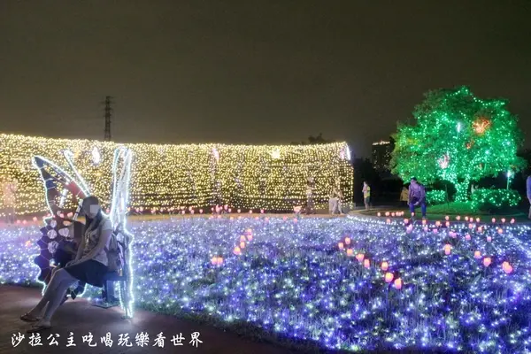 板橋景點/夜景『蝴蝶公園』9萬支風車/光雕蝴蝶地景/IG打卡熱點/江子翠橫移門
