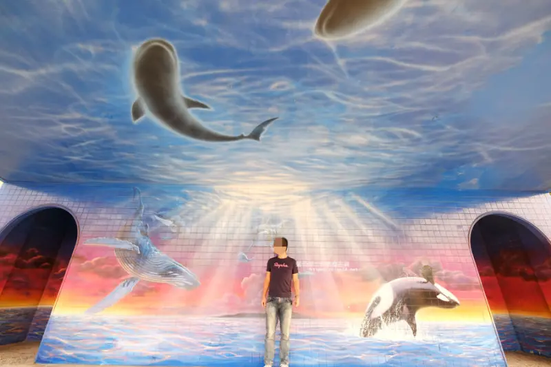 彰化二林│萬興國小-百年學校司令台化身活潑海洋世界.還可以借位拍照漂浮在太陽系星球 - 藍色起士的美食主義