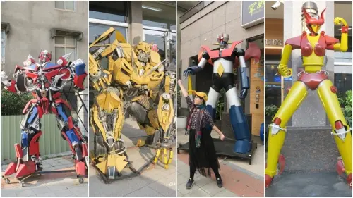 桃園 罕如藝術咖啡館~巨型機器人天堂，3D彩繪徜徉於海水