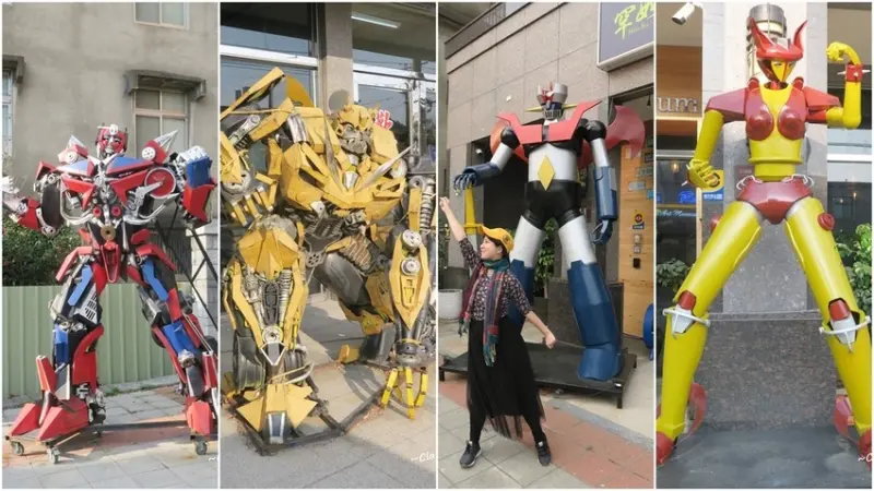 桃園 罕如藝術咖啡館~巨型機器人天堂，3D彩繪徜徉於海水