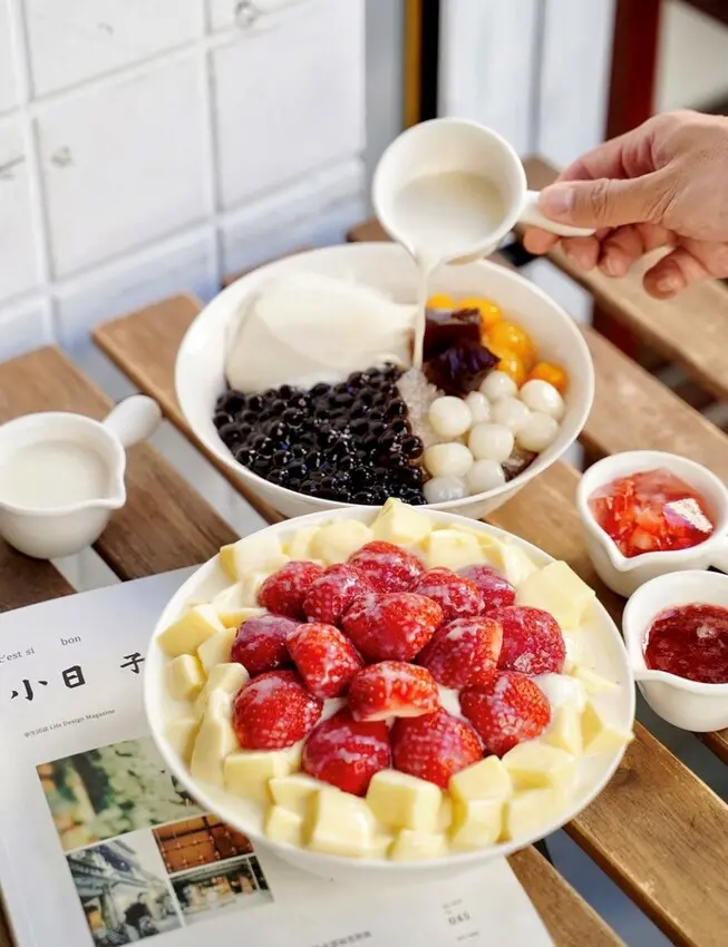 【好豆堂商號】台中豆花冰品店推薦，冬季限定「草莓牛奶豆乳冰」強勢回歸！必加點手工草莓凍～ - 阿華田的美食日記