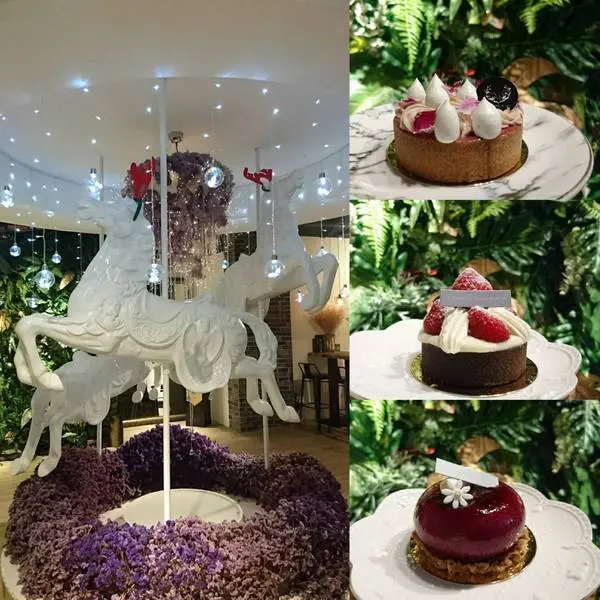 高雄~CandyFloss Flower&Cafe 棉花糖花藝·甜點·下午茶~超好拍旋轉木馬、花藝裝飾~夢幻系餐廳~適合情侶約會的好地方~              