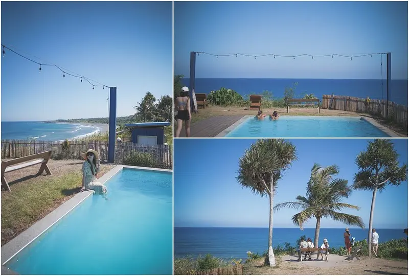 【台東東河│景點】都蘭海角咖啡。親子戲水景觀餐廳推薦，秘境海景遊泳池，大人小孩都可戲水，看著海灣真的很享受大自然