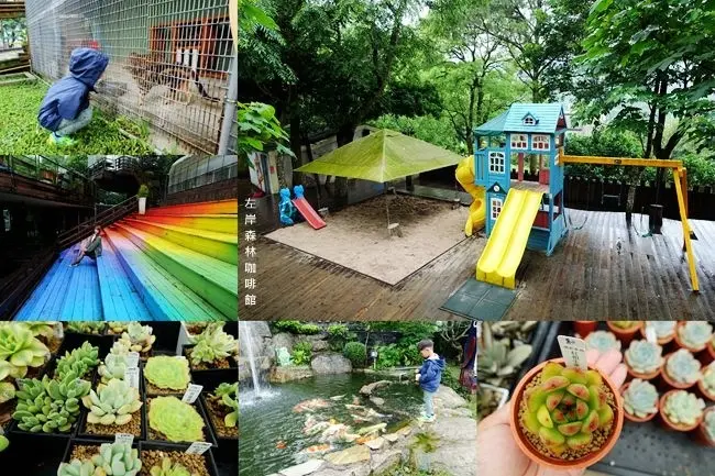 桃園楊梅一日遊景點 ▶ 左岸森林 多肉植物咖啡館 x 麗多寵物花鳥世界 ▶ 療癒系多肉盆栽、可愛小動物、彩虹階梯、兒童遊戲設施