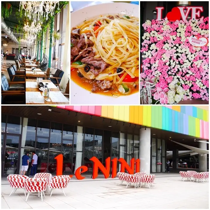 【台北美食】Le NINI 樂尼尼義式餐廳 內湖店。內湖花市二樓森林系IG打卡餐廳。超大玫瑰花牆 讓你自拍無極限。內湖美食/內湖餐廳/約會首選