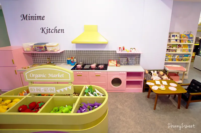 [親子餐廳。台北] Minime Kids Cafe 親子餐廳～韓系精緻夢幻遊戲區 x 超美味韓式年糕炸雞～台北東區全新開幕的夢幻韓系親子餐廳