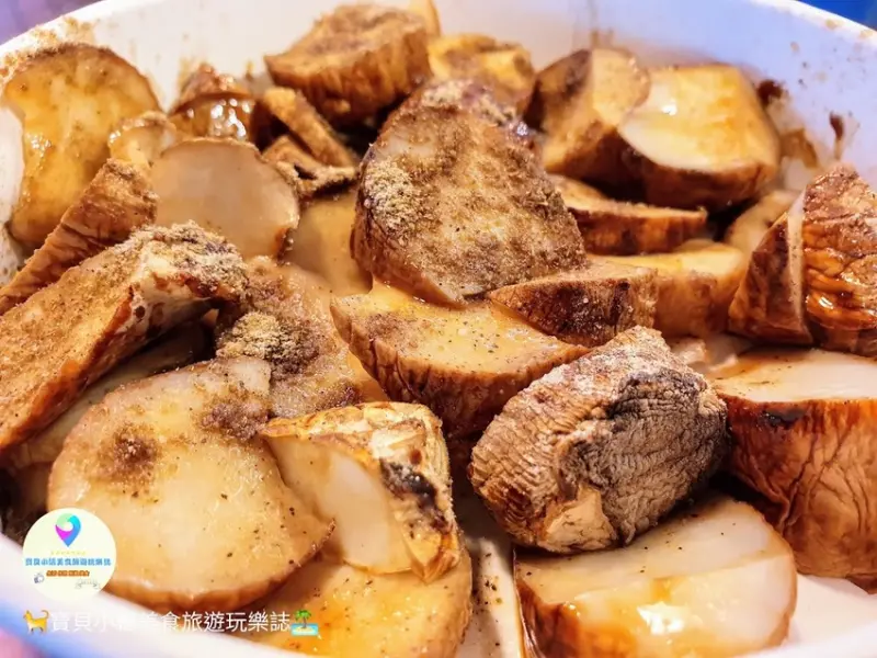 [食]台北 士林夜市人氣健康美食 皮脆內Q 口感彈牙多汁 燒烤杏鮑菇