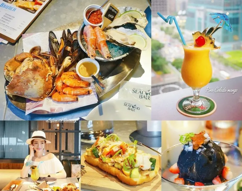 【信義美食】愛爾蘭爆膏霸王蟹 廣島生蠔 活龍蝦三明治 墨魚冰淇淋 ♫ 花酒蔵海鮮吧 Aplus Grill & Seafood Bar