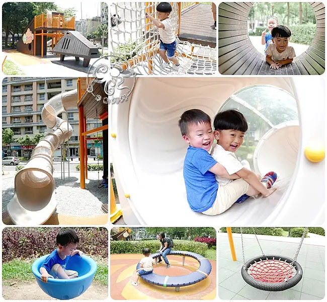 三峽特色公園【龍學甲蟲公園】甲蟲主題遊戲場，攀爬網、鎧甲滑梯、旋轉杯，多元感官與體能遊戲，共融、共處、共好。還有樹蔭也很適合野餐。