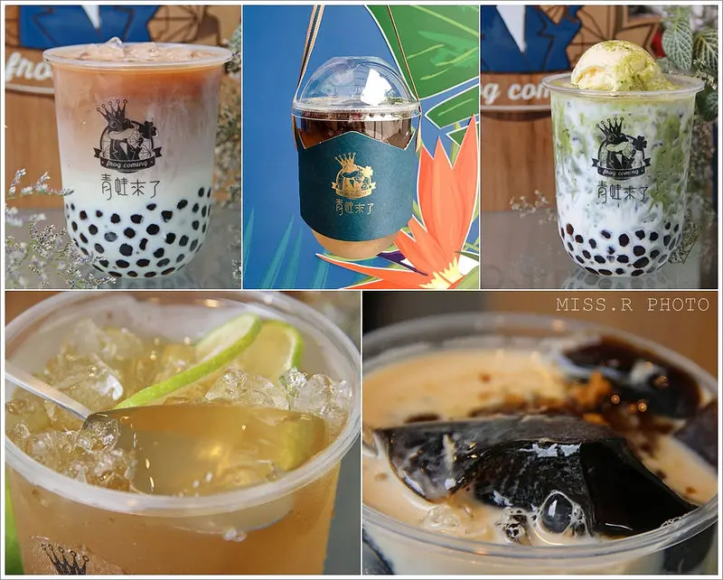 《食記》台中北區‧青蛙來了，一中商圈I PLAZA 愛廣場最新亮點！紅心粉圓Q彈有嚼勁，清涼的愛玉和仙草很消暑，抹茶歐蕾清香好拍照【打卡限量禮❤】