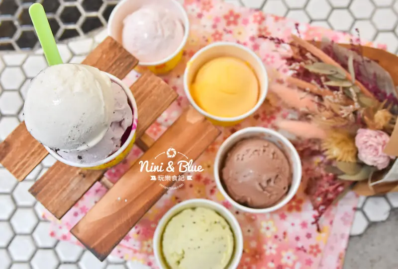一中街義式手工冰淇淋，2球只要80元-Nini and Blue