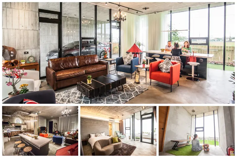 [宜蘭五結]宜蘭最新民宿，貼近你內心的夢想莊園，頂級清水模打造會呼吸的民宿！蘆薈villa - 大手牽小手。玩樂趣