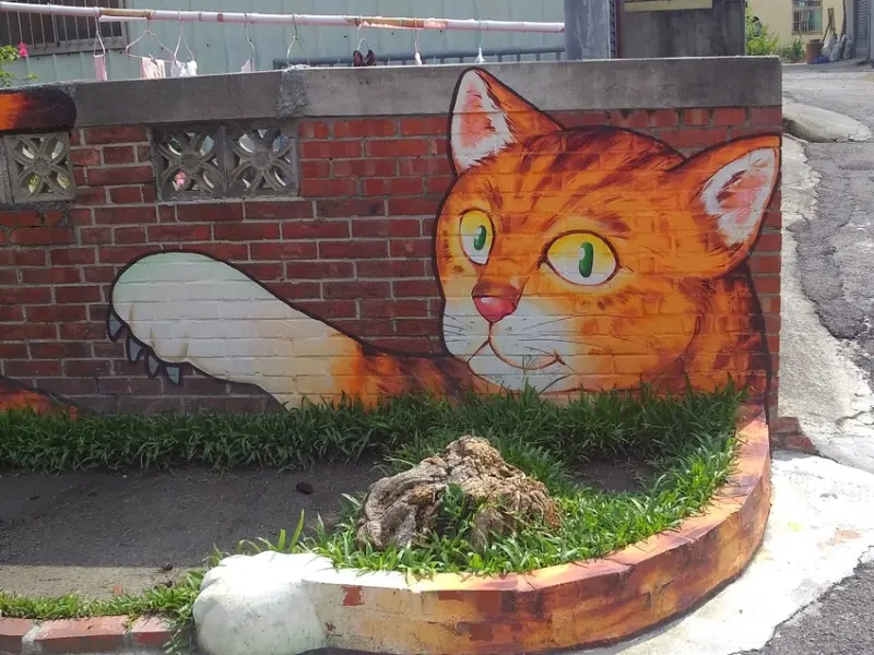 雲林虎尾★頂溪彩繪貓村~貓奴們的天堂