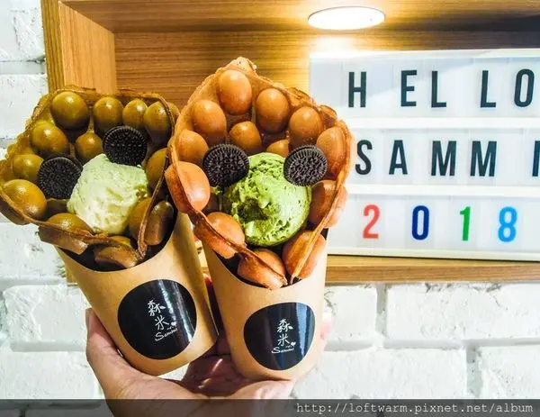 森米雞蛋仔雞蛋糕 Sammi Egg Waffles 日式風格小店 新竹好吃雞蛋仔冰淇淋甜點推薦 近巨城購物中心Big City...