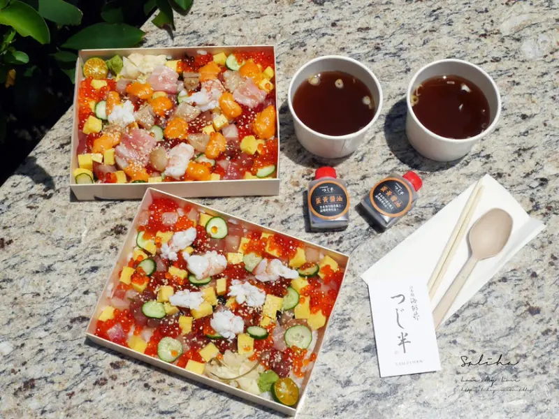 *台北市政府站美食*日本橋海鮮丼辻半-微風信義店~珠寶盒般好吃散壽司外帶便當,高檔海鮮日本料理