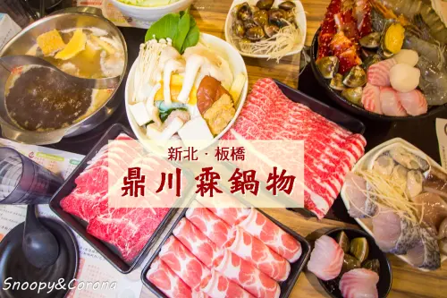 板橋圖書館火鍋／鼎川霖鍋物貴興店～多種獨特湯底任選不加價，加60元海鮮8選3，CP值很高