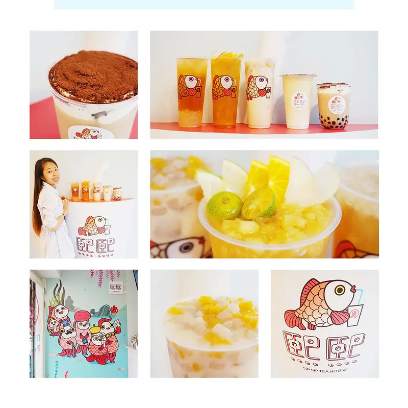 熙熙茶飲Sip Sip TEA HOUSE。新竹手搖飲料店推薦。可愛小金魚迎接您，新鮮現泡味道果真不一樣，茶控們不可錯的好滋味