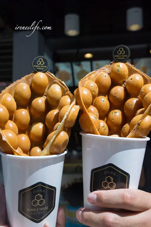 宜蘭礁溪超人氣的雞蛋仔來台北囉！三星蔥跟鴨肉通通可以入．波波食堂