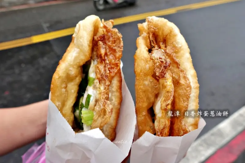 【宜蘭】龍潭 日香炸蛋蔥油餅 蔥多多澎鬆餅皮 宜蘭蔥油餅推薦