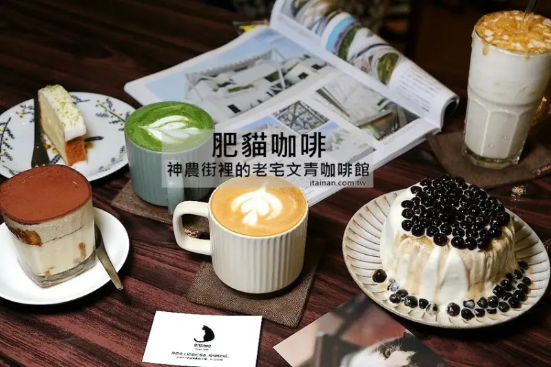 肥貓咖啡~藏身在神農街裡的老宅文青咖啡館!超療癒「貓咪咖啡廳」，貓奴必訪! - 台南好Food遊