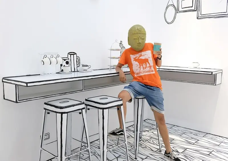 Goddess Cafe-台中漫畫咖啡店，隱藏在IKEA附近的黑白世界 - 金大佛的奪門而出家網誌