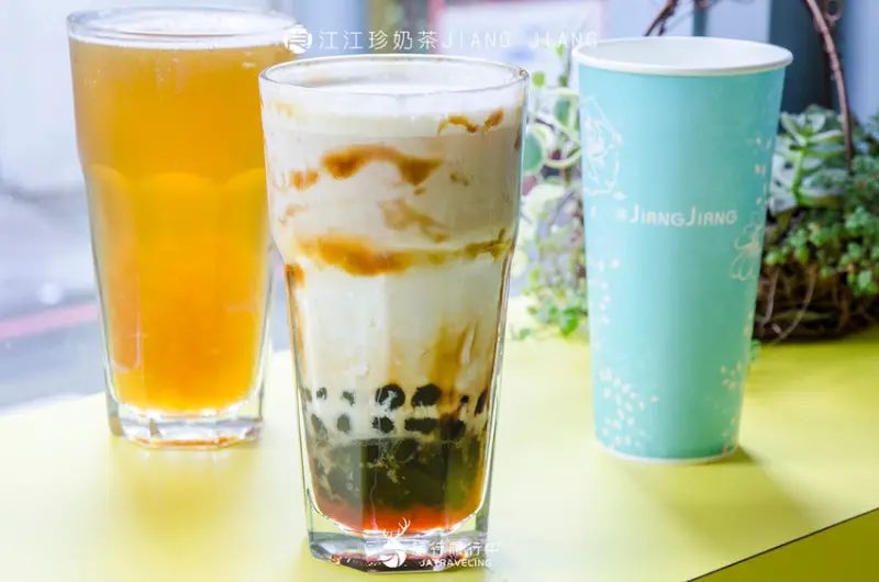 【台中美食推薦】江江珍奶茶JIANG JIANG，勤美新飲品，當黑糖珍珠碰上綿密奶霜