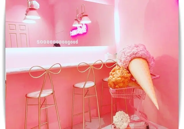 少女系冰店「kaju gelato義式手工冰淇淋」好夢幻 ♡