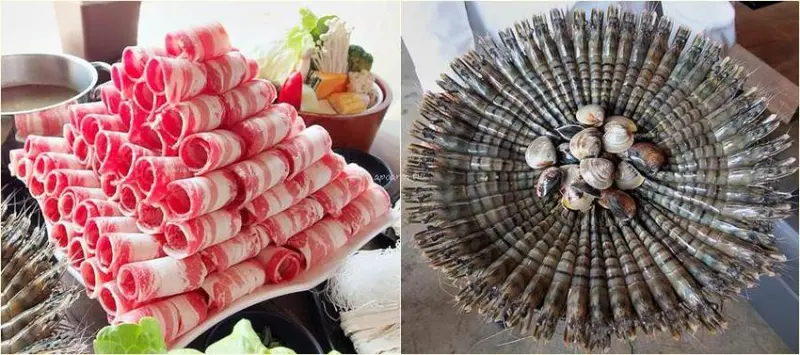 上官木桶鍋｜100盎司巨無霸雪花牛肉盤、50尾肥滿彈牙小草蝦，挑戰超浮誇大胃王火鍋，平日外帶超值鍋只要130元起，台中朝富加盟店 源自蘆洲正官 - 蘋果話日常