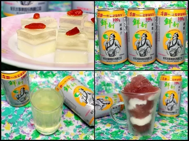 【半天水事業鮮剖純椰汁】鮮剖100%椰子汁怎麼喝？輕鬆變身雲朵冰沙！還有雙色椰香涼糕！