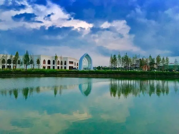 【莊敬大池婚宴教堂】桃園意外爆紅的新景點/最佳觀賞時刻夕陽美景水中倒影鏡面如畫/桃園2018新熱門打卡景點