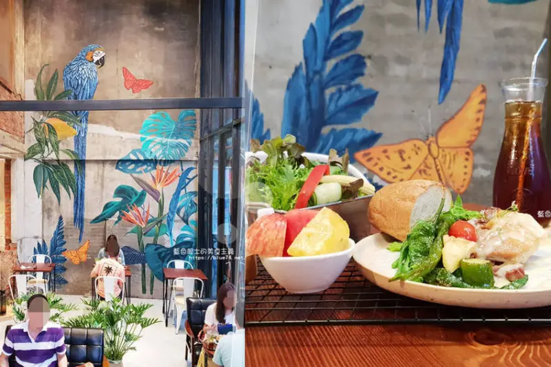 台中西區│堅果小巷-好拍唯美玻璃屋、老屋改造彩繪牆面新空間，好堅果咖啡新作 - 藍色起士的美食主義
