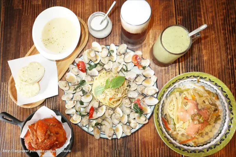 【歐義式ALL 14 WELL】新北美食推薦 板橋義大利麵推薦 浮誇系蛤蜊義大利麵多到滿出來 價格親民高CP值