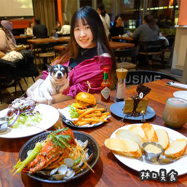 林口美食。Eat enjoy意享美式廚房  寵物友善餐廳   擁有超好吃千層派的豐盛美式餐廳