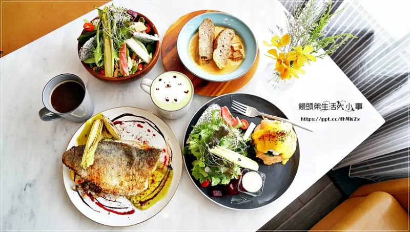 【台北美食】MukoBrunch／永康街早午餐／東門捷運站／網美拍照聖地／IG熱門打卡景點／最美的早午餐店／Muko沙拉／Muko排餐／Muko開胃菜／Muko歐蕾／Muko咖啡