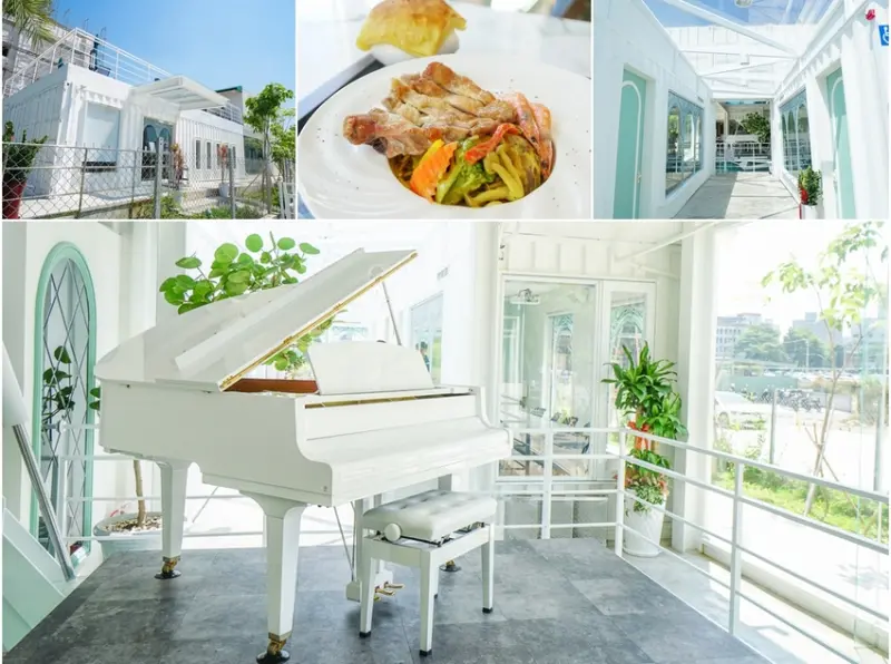 [高雄約會餐廳推薦]琴之森音樂交誼廣場-網美必來~純白貨櫃屋x水上鋼琴餐廳! - 美食好芃友