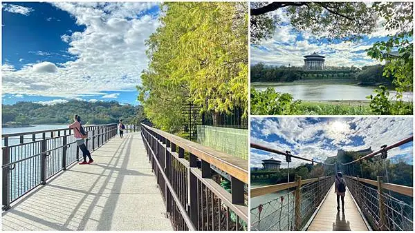 新竹.峨眉-峨眉湖環湖步道/細茅埔吊橋/富興老茶廠，絕美湖景搭配世界最高彌勒佛，還有落羽松相伴真的好美阿!