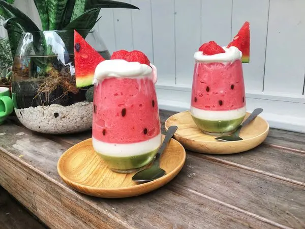 捷運大安站✿木易子食所 Mood Easy✿韓系甜點style西瓜果昔杯~可愛又真材實料!!