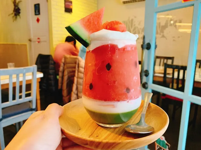 《台北❤️大安》木易子食所，超可愛西瓜🍉＆火龍果果昔，吃完真的Mood Easy～
