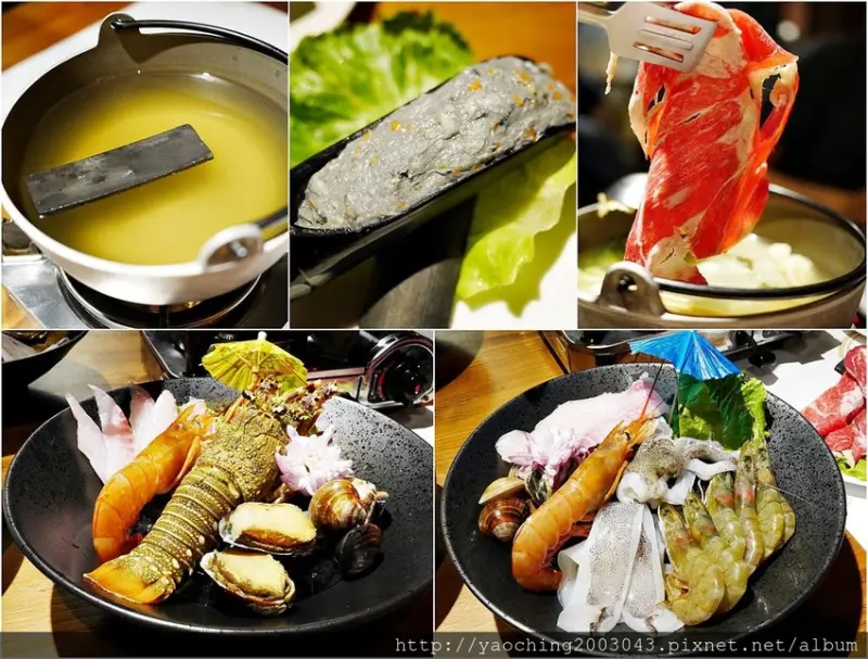 台中西區 蟹老闆竹炭火鍋，澎派海鮮鍋物390享有龍蝦、鮑魚等鮮美水產，用餐環境優又好停車，夜貓子也能打牙祭