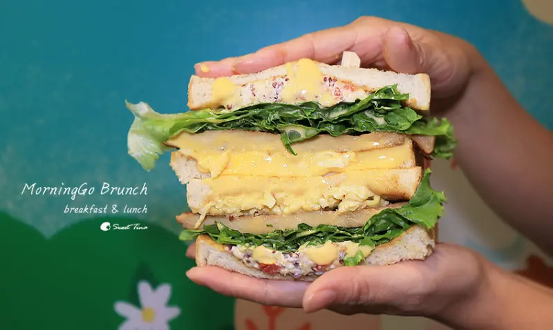 【食記．松山區】MorningGo Brunch - 大份量早午餐 / 熔岩起司、粉漿蛋餅、手作芋泥 / 童趣插畫風 ღ台北小巨蛋站ღ