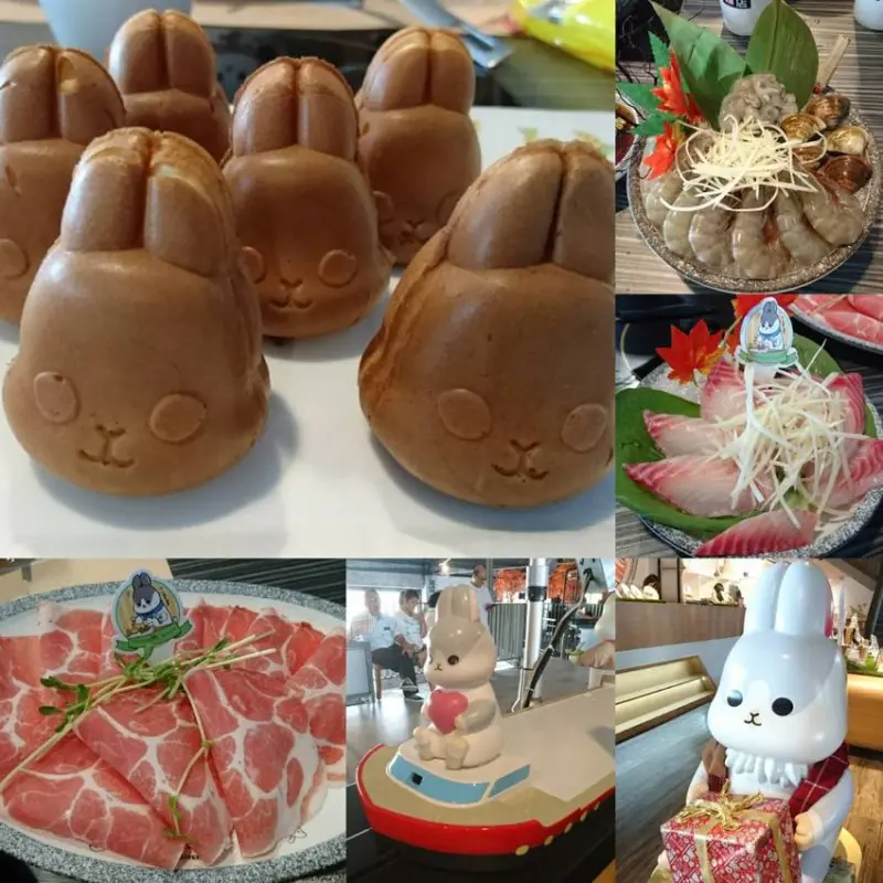 高雄駁二~ㄇㄚˊ幾兔親子主題火鍋餐廳(棧貳店)~兔兔列車上菜囉~超萌的啦~              