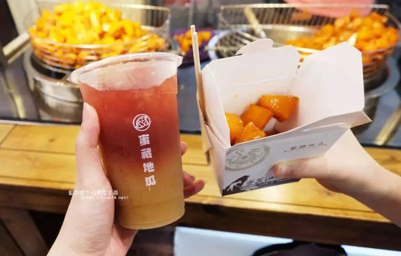 台中北區│蜜藏地瓜-源自台中第二市場，楊桃加洛神梅茶也可以美美的漸層又好喝 - 藍色起士的美食主義
