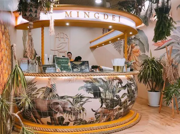 捷運忠孝復興站✿小茗堂MINGDEI✿濃濃南洋風情~深陷彩繪叢林! 還有超可愛的手編飲料提袋~