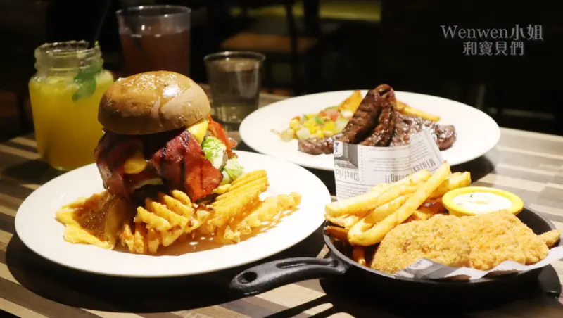 ❤台北西門町美食【Stan & Cat 史丹貓美式餐廳 西門店】重量級超大漢堡.全天候早午餐.美味排餐~國賓大戲院旁.西門町聚餐約會推薦