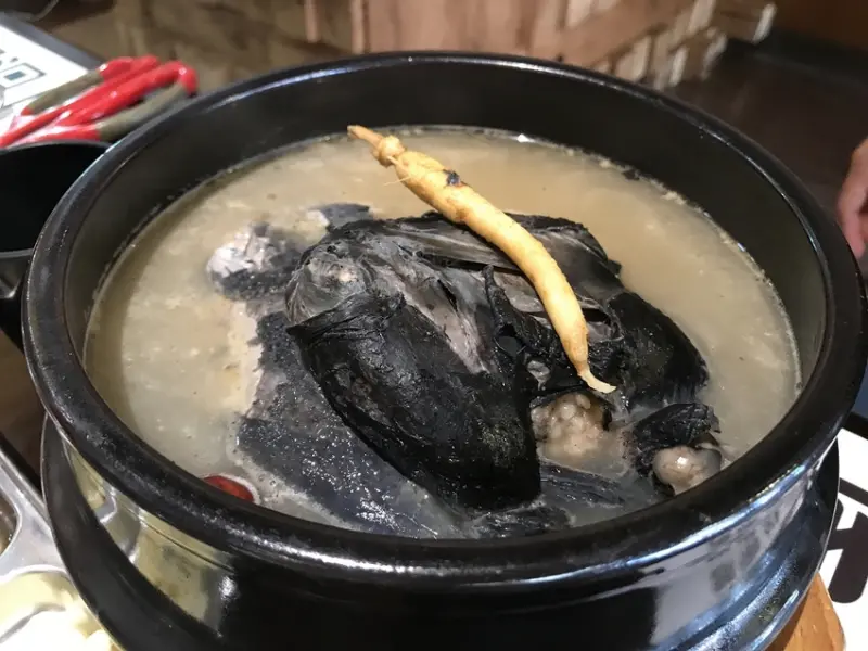 相珍蔘雞湯，蔘雞湯大推，一個人吃上一鍋都很過癮！