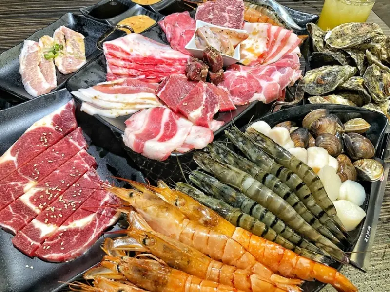 [台南 ‧ 中西區] 好客燒烤終於來台南FOCUS插旗展店了 天使紅蝦/澎湖生蠔/明蝦/頂級沙朗心等等高檔食材通通無限量吃到飽