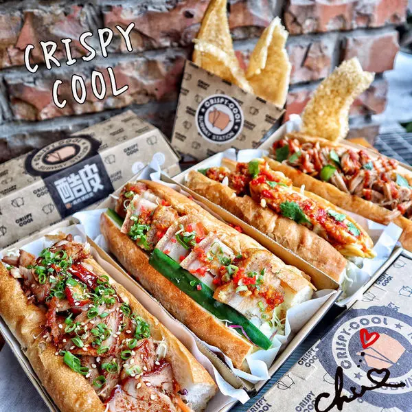 【台中x食記】酷皮脆燒肉潛艇堡。限量。酷皮脆餅。飲料暢飲