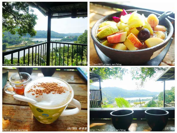 【苗栗。頭屋】明德水庫。水朵朵湖岸餐廳。下午茶。湖岸山景交錯。層次優雅水墨美景